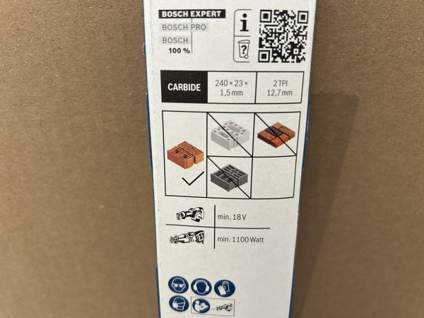 5x Bosch Expert reciprozaagblad S1543HM Hollow Brick – foto 3 – kavel bij XL Auctions