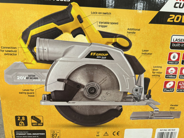 FF Group accu cirkelzaag 20V Plus body CCS 165-BL – foto 7 – kavel bij XL Auctions