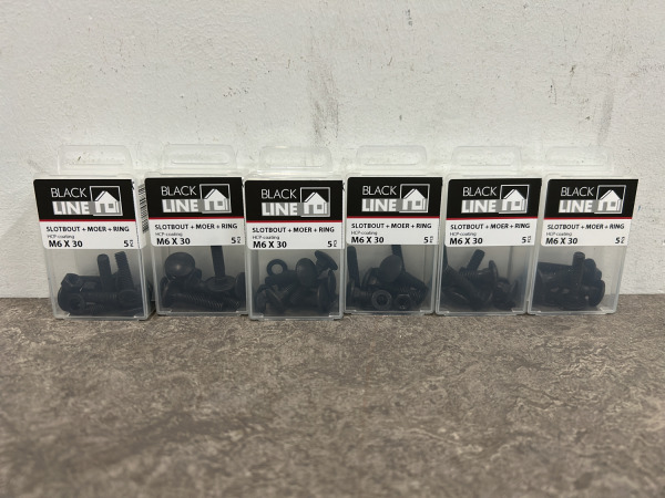Blackline slotbouten met moer en sluitring set 48-delig – foto 2 – kavel bij XL Auctions