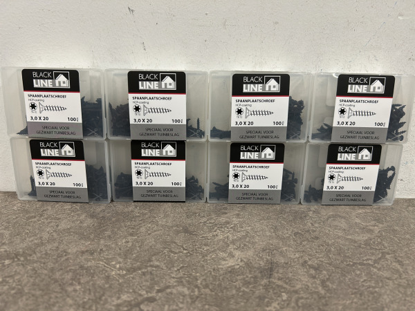 Blackline spaanplaatschroef zwart met snijpunt set 44-delig – foto 6 – kavel bij XL Auctions