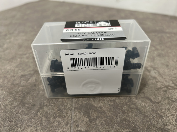 Blackline houtdraadbouten ø6-8mm zwart set 24-delig – foto 7 – kavel bij XL Auctions