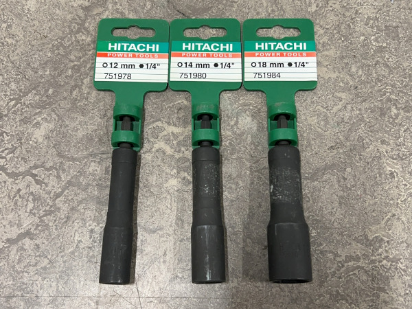 Hitachi dopsleutel-set met 1/4" bitopname 6-delig – foto 2 – kavel bij XL Auctions