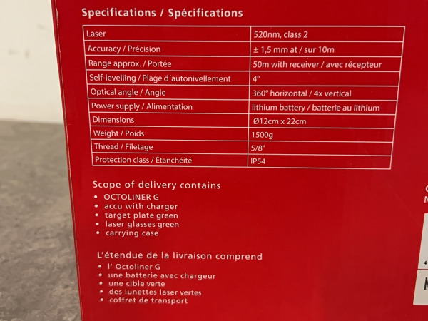 Nestle kruislijnlaser Octoliner G – foto 3 – kavel bij XL Auctions