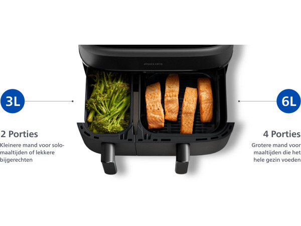 Philips 3000 series - Dual Basket Airfryer - NA350/00 - 9L – foto 6 – kavel bij XL Auctions