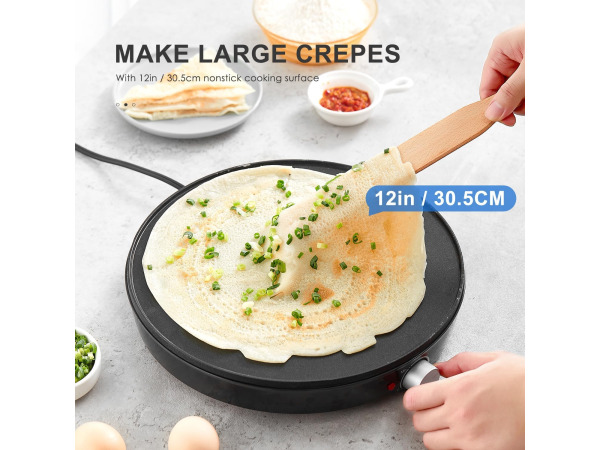 Elektrische pannenkoekenpan - 30 cm – foto 3 – kavel bij XL Auctions