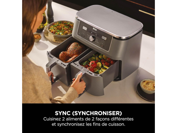 Ninja AirFryer Dual Zone MAX Digital - DZ400EUSTGD – foto 3 – kavel bij XL Auctions