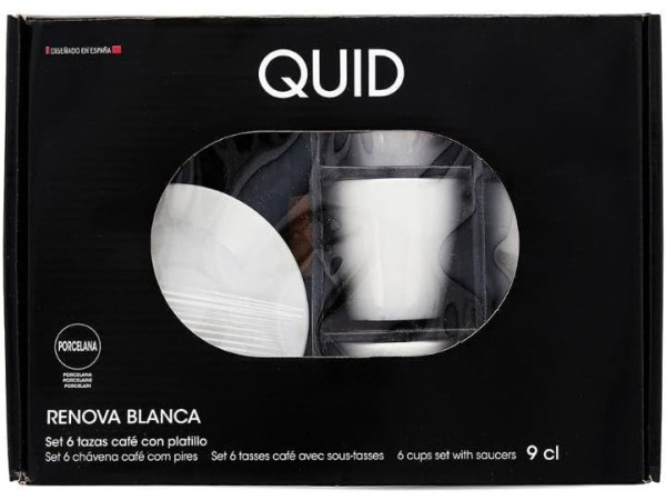 Quid Renova Set met 6 kopjes met schoteltje - porselein – foto 2 – kavel bij XL Auctions