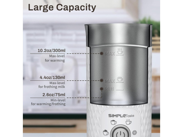 SIMPLETASTE Elektrische melkopschuimer 4-in-1 – foto 3 – kavel bij XL Auctions