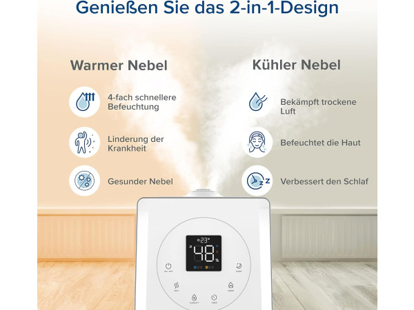 Levoit Smart luchtbevochtiger voor grote ruimte - 6L – foto 3 – kavel bij XL Auctions