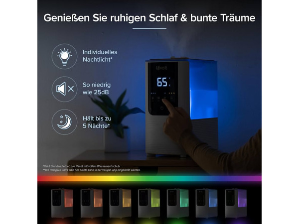 LEVOIT Smart Luchtbevochtiger met Warm/Koude Nevel - 4,5L – foto 4 – kavel bij XL Auctions