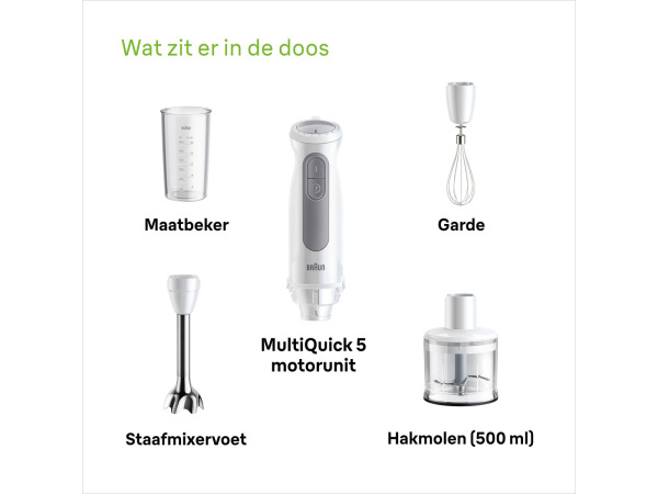 Braun MultiQuick 5 MQ50.236M – Staafmixer - 1000W – foto 4 – kavel bij XL Auctions