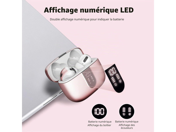 X08 Draadloze Oordopjes Bluetooth 5.3 - Roze – foto 2 – kavel bij XL Auctions