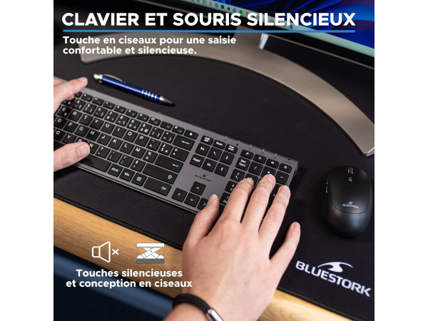 BlueElement draadloos oplaadbaar toetsenbord - muis (AZERTY) – foto 3 – kavel bij XL Auctions