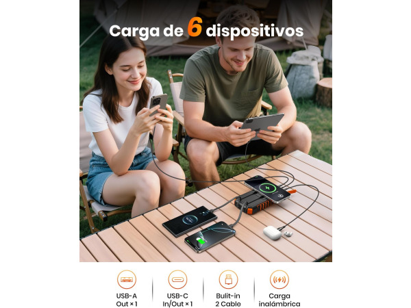 ADDTOP powerbank 20000mAh - Zonnepaneel - USB-C – foto 7 – kavel bij XL Auctions