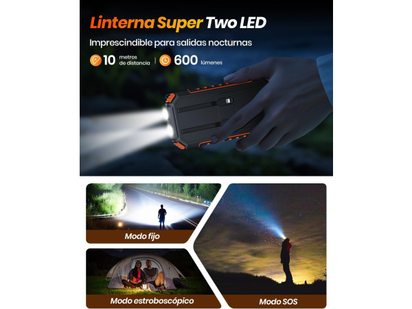 ADDTOP powerbank 20000mAh - Zonnepaneel - USB-C – foto 8 – kavel bij XL Auctions