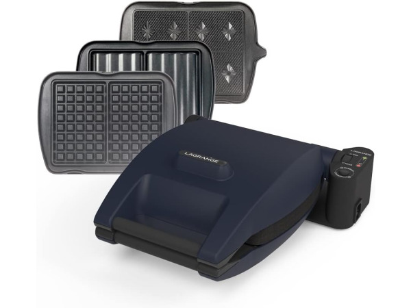 LAGRANGE Premium wafelijzer - 1200W - 3 sets platen – kavel bij XL Auctions