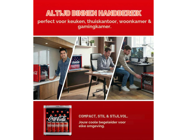 Coolcube Coca-Cola Drankenkoelkast 48L - 5 - 15 °C – foto 4 – kavel bij XL Auctions