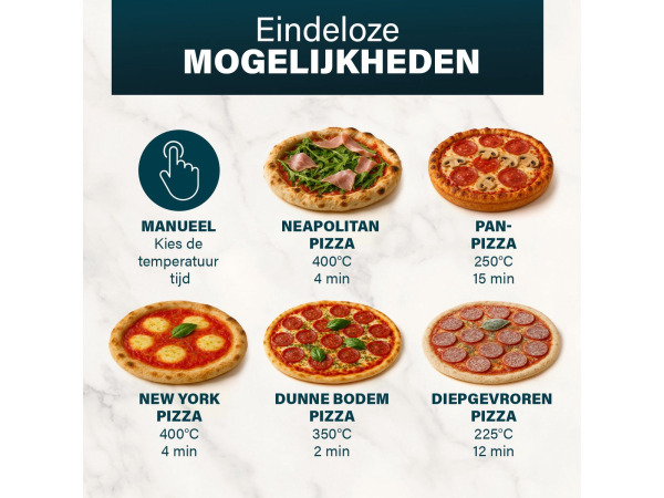Princess 112780 Pizza Oven Pro Max - Tot 400°C - 2100W - 15L – foto 4 – kavel bij XL Auctions