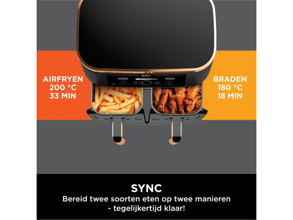 Ninja Foodi MAX Dual Zone Airfryer 9,5L (Schade) – foto 2 – kavel bij XL Auctions