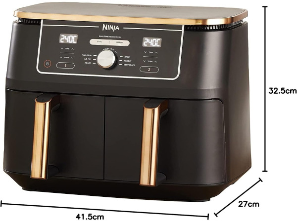 Ninja Foodi MAX Dual Zone Airfryer 9,5L (Schade) – foto 3 – kavel bij XL Auctions