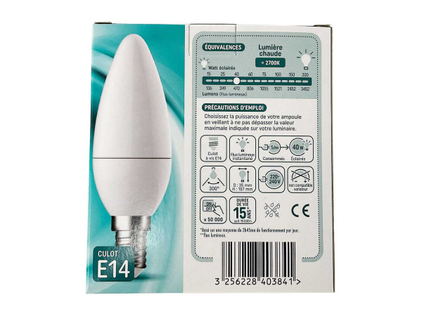 20x 20x U-LED kaars lamp E14 3-pack – foto 2 – kavel bij XL Auctions