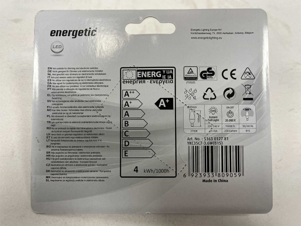 50x Energetic LED-lamp B15 – foto 2 – kavel bij XL Auctions