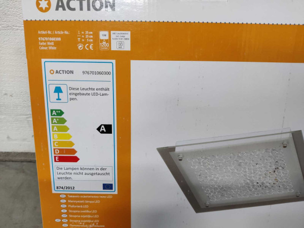 3x Wofi plafondlamp led Merle 15W 3000K 230V – foto 4 – kavel bij XL Auctions