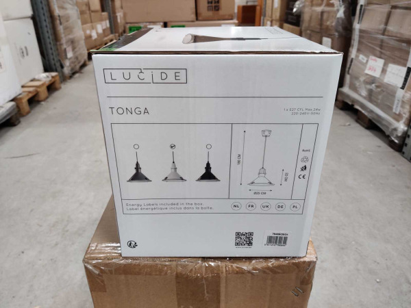 2x Lucide hanglamp buiten Tonga E27 wit – foto 6 – kavel bij XL Auctions