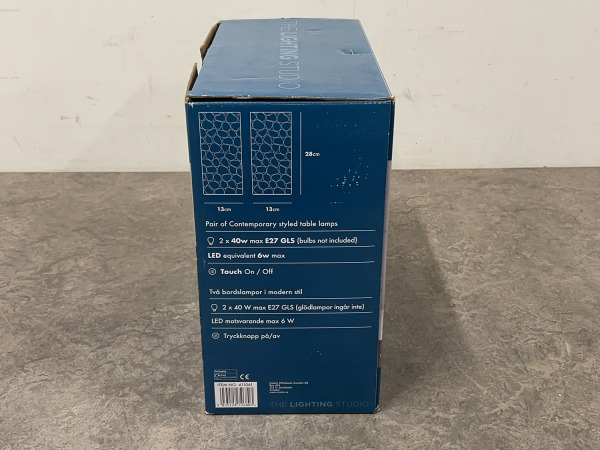 Confetti glazen 'touch' tafellampen 2-pack – foto 2 – kavel bij XL Auctions