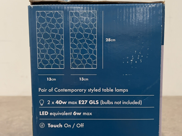 Confetti glazen 'touch' tafellampen 2-pack – foto 3 – kavel bij XL Auctions