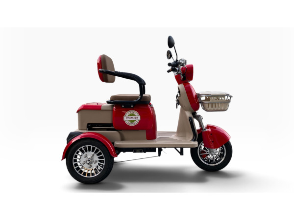 Elektrische scootmobiel - rood - 25 km/u