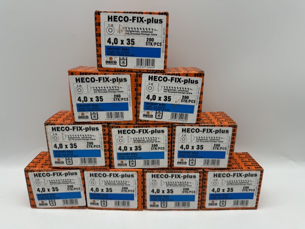 Heco schroeven 2000 stuks 4,0x35mm (T15) verzinkt