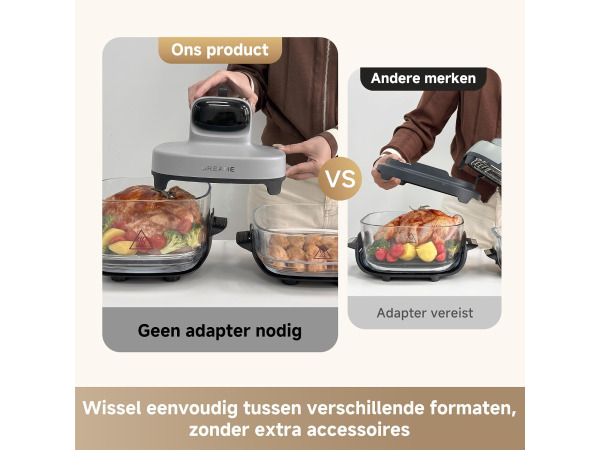 DREAME Tasti - 5-in-1 - draagbare glazen airfryer – foto 3 – kavel bij XL Auctions
