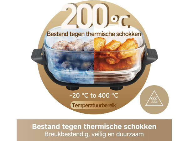 DREAME Tasti - 5-in-1 - draagbare glazen airfryer – foto 7 – kavel bij XL Auctions
