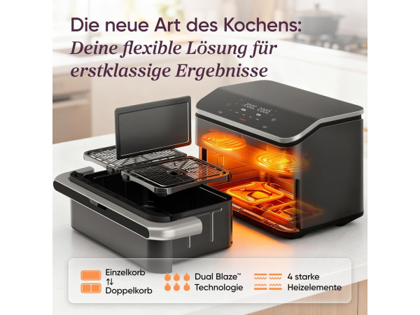 Cosori Dual Blaze Twinfry - Airfryer - 10L – foto 2 – kavel bij XL Auctions