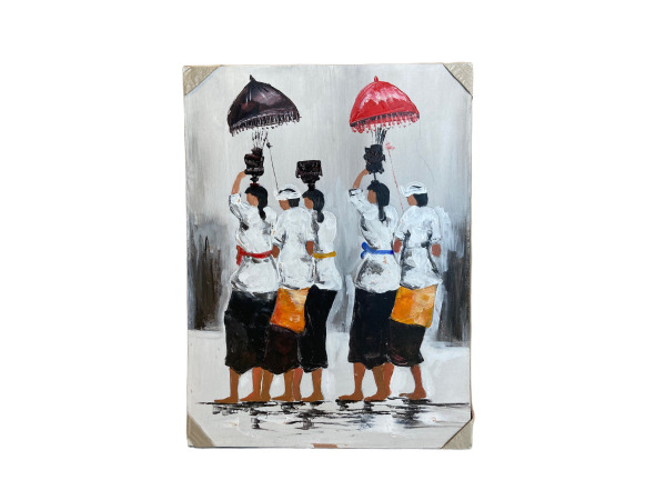 Schilderij 'Indonesische vrouwen' – kavel bij XL Auctions