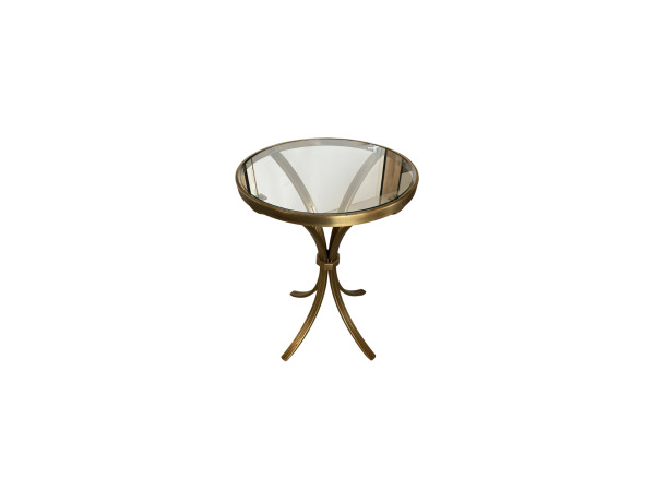 Ronde bijzettafel glas – kavel bij XL Auctions