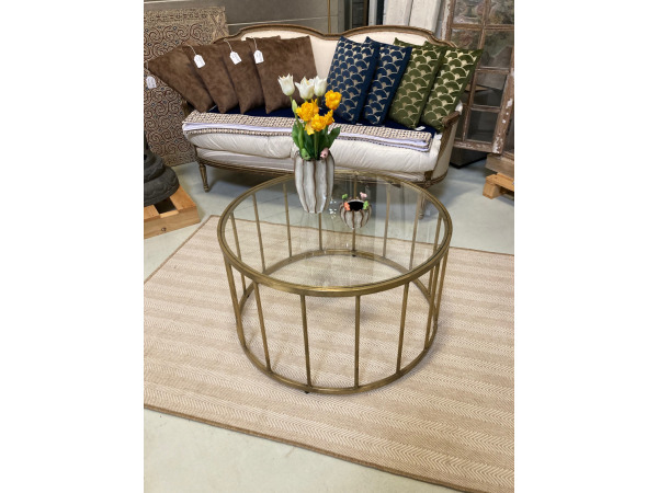 Ronde salontafel glas – foto 2 – kavel bij XL Auctions