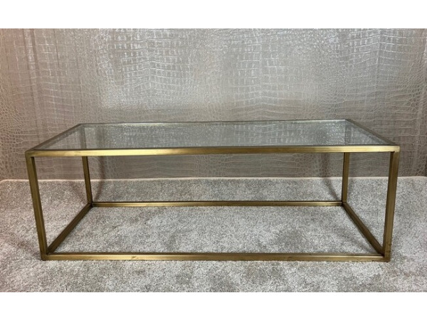 Salontafel rechthoek met glasplaat – foto 2 – kavel bij XL Auctions