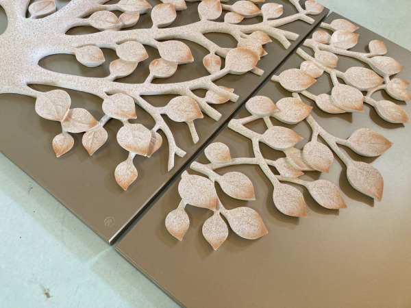 3-Luik wandpaneel 'Levensboom' – foto 3 – kavel bij XL Auctions