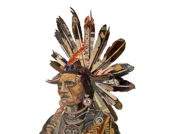 3D schilderij "Indianenman" – foto 3 – kavel bij XL Auctions