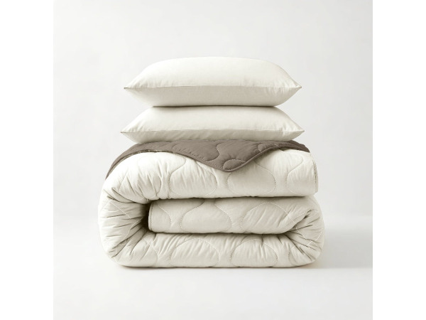 Sleeptime Dekbed Zonder Overtrek 200 x 200 cm Creme, Kaki – kavel bij XL Auctions