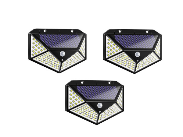 Solar Buitenlamp met Bewegingssensor - 100 LEDs Set van 3 – kavel bij XL Auctions