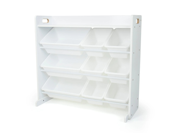 Cambridge Wit Speelgoedorganizer met Plank en 9 Opbergbakken – kavel bij XL Auctions