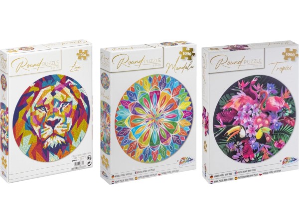 Set van 3 ronde puzzels 1000 stukjes