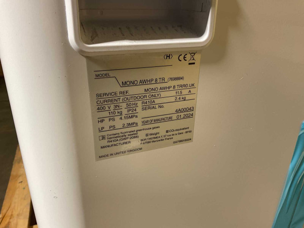 lucht/water-warmtepomp 8kW BLW Mono met verwarmelement – foto 5 – kavel bij XL Auctions