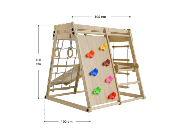 Minispeeltoestel voor kinderen - Met glijbaan - Naturel – foto 11 – kavel bij XL Auctions