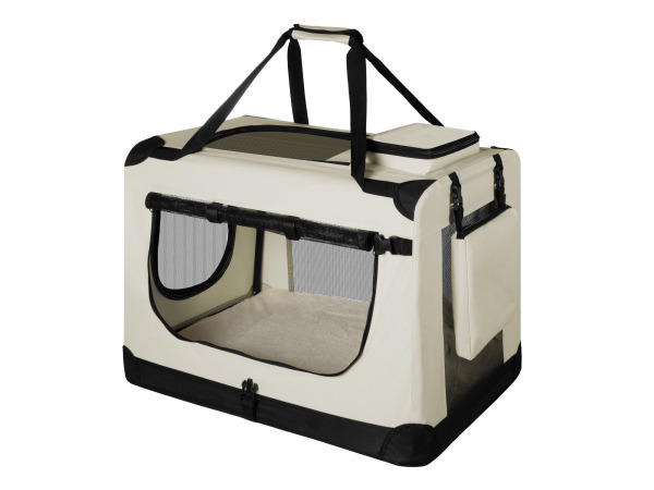Hondentransportbox L opvouwbaar 70 x 50 x 52 cm beige – foto 14 – kavel bij XL Auctions