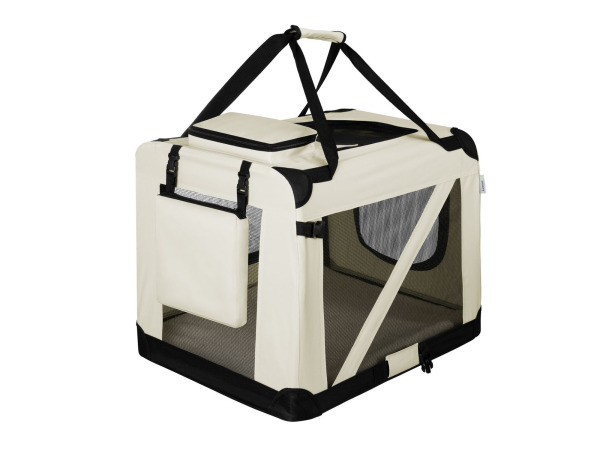 Hondentransportbox L opvouwbaar 70 x 50 x 52 cm beige – foto 16 – kavel bij XL Auctions