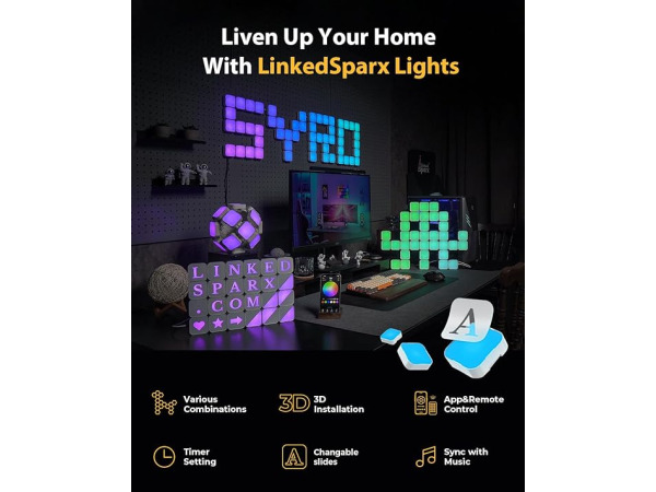 LinkedSparx 3D vierkante lichtpanelen – foto 6 – kavel bij XL Auctions